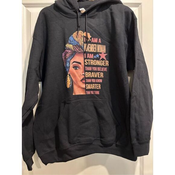 Gildan Tops - I am a November Woman Hoodie size Large